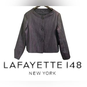 - Lafayette 148 New York Iridescent gray Blazer Jacket size: 14